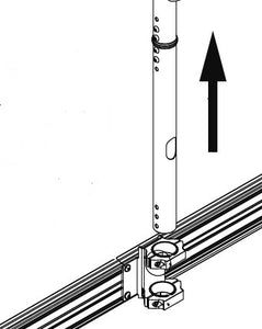 Atdec Mounting plate to attach interface bar to ceiling tube ADB-RPJ